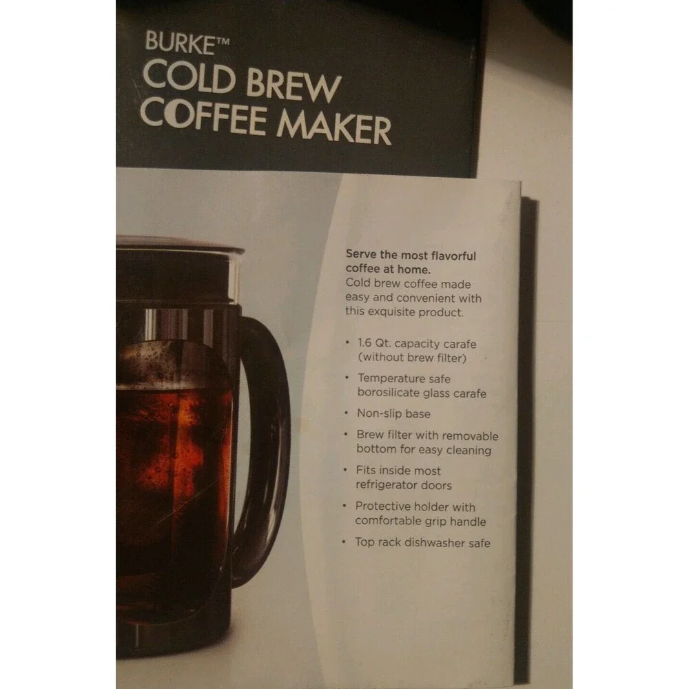 EUC PRIMULA  Cold Brew Coffee Maker + Brew Filter - 1.6 Quarts